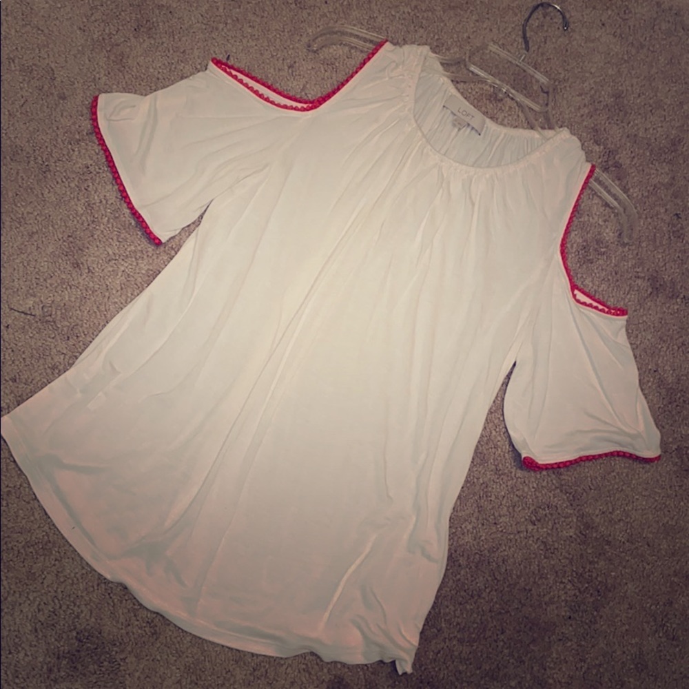 Loft cold shoulder top